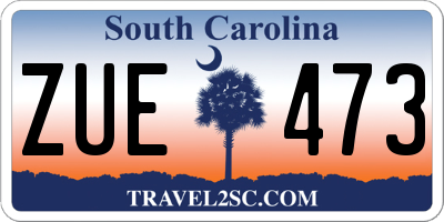 SC license plate ZUE473