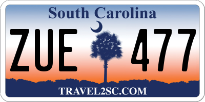 SC license plate ZUE477