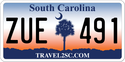 SC license plate ZUE491