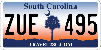 SC license plate ZUE495