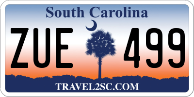 SC license plate ZUE499