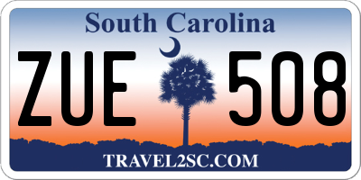 SC license plate ZUE508