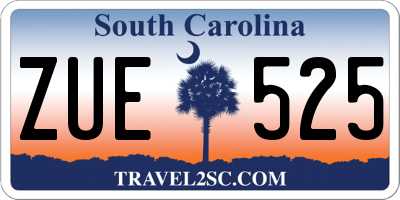SC license plate ZUE525