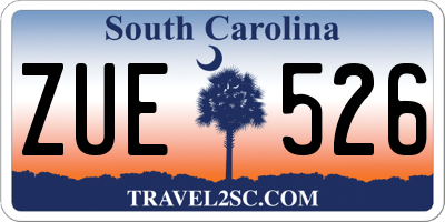 SC license plate ZUE526