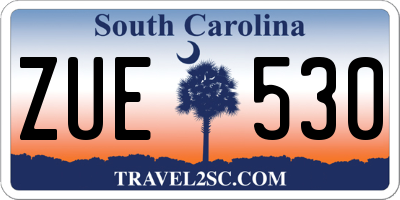 SC license plate ZUE530