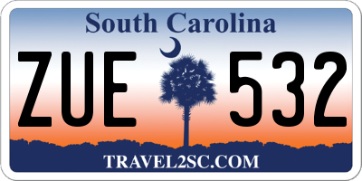 SC license plate ZUE532