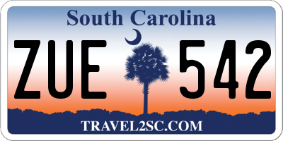 SC license plate ZUE542