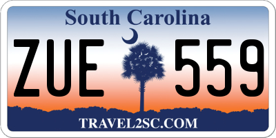 SC license plate ZUE559
