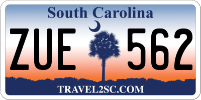 SC license plate ZUE562