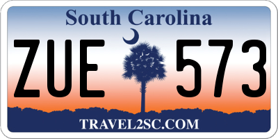 SC license plate ZUE573
