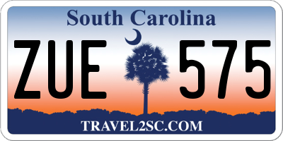 SC license plate ZUE575