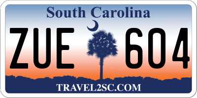 SC license plate ZUE604