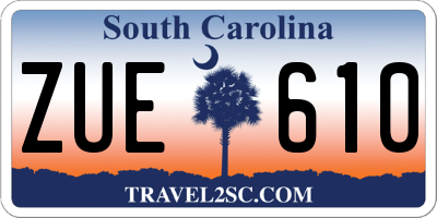 SC license plate ZUE610