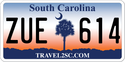 SC license plate ZUE614