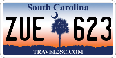 SC license plate ZUE623