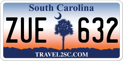 SC license plate ZUE632
