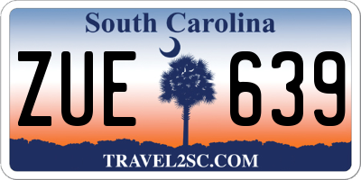 SC license plate ZUE639