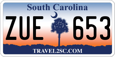 SC license plate ZUE653