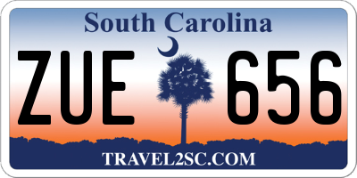 SC license plate ZUE656