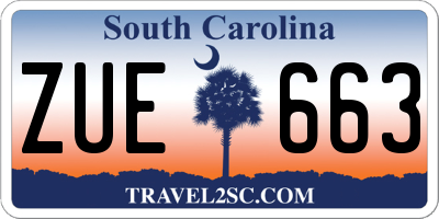 SC license plate ZUE663