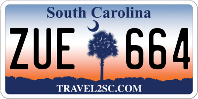 SC license plate ZUE664