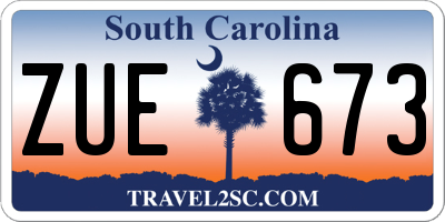 SC license plate ZUE673