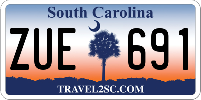 SC license plate ZUE691