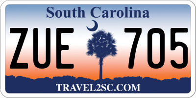 SC license plate ZUE705