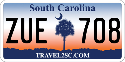 SC license plate ZUE708