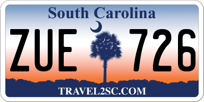 SC license plate ZUE726
