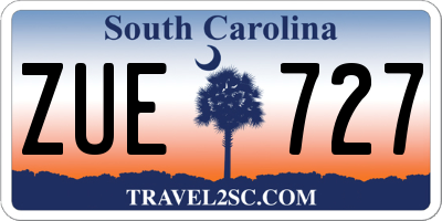 SC license plate ZUE727