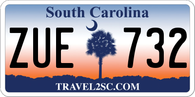 SC license plate ZUE732