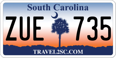 SC license plate ZUE735