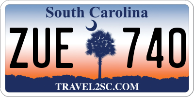 SC license plate ZUE740