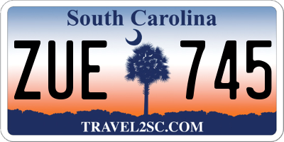 SC license plate ZUE745