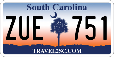 SC license plate ZUE751