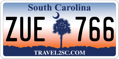 SC license plate ZUE766