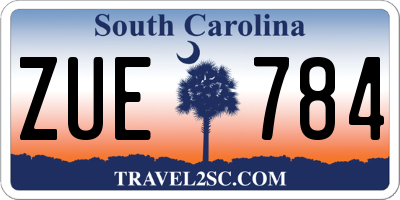 SC license plate ZUE784