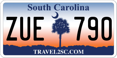SC license plate ZUE790
