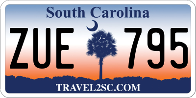SC license plate ZUE795