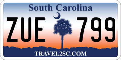 SC license plate ZUE799