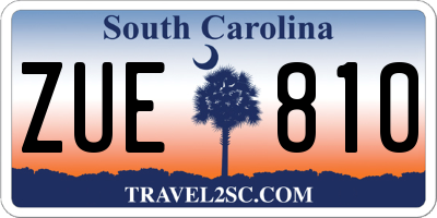 SC license plate ZUE810
