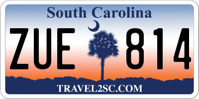 SC license plate ZUE814