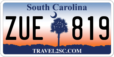SC license plate ZUE819