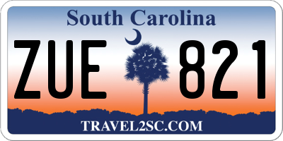 SC license plate ZUE821