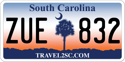 SC license plate ZUE832