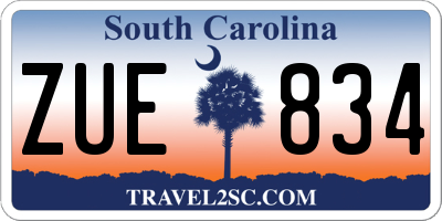 SC license plate ZUE834