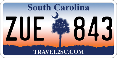 SC license plate ZUE843