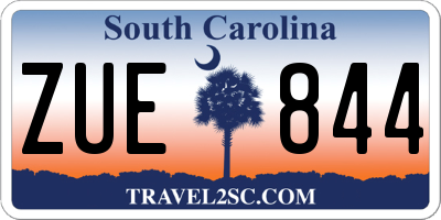 SC license plate ZUE844
