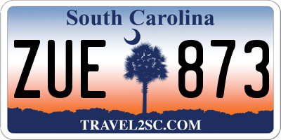 SC license plate ZUE873